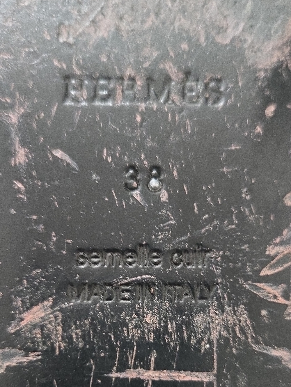 Hermes Black Leather Fringe Kiltie Mules with Silver H Logo - Picture 7 of 7